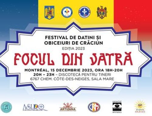 Focul din Vatra – organisé par la Communauté moldave. Montréal, le 15 décembre 2023